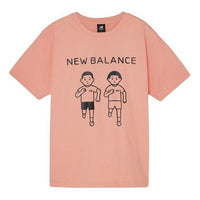 New Balance x Noritake Crossover Funny Pattern Round Neck Short Sleeve Couple Style Pink AMT02375-PCH
