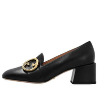 (WMNS) Gucci Blonde Mid-Heel Pumps 'Black' 700053-C9D00-1000