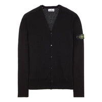 STONE ISLAND Raw Hand Cotton Knitted Cardigan 'Black' 7815527D3-V0029
