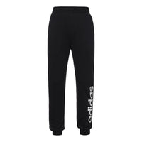 Men's adidas neo Ce Logo Tp Athletics Printing Knit Bundle Feet Sports Pants/Trousers/Joggers Autumn Black H14182