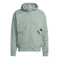 adidas City Escape Windbreaker Jacket 'Silver Green' IC6732