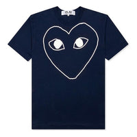 COMME des GARCONS PLAY Heart Shape Printing Short Sleeve 'Navy Blue' AZ-T182-051-1