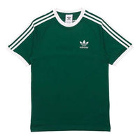 adidas originals 3-Stripes Tee Casual Round Neck Loose Logo Stripe Short Sleeve Dark Green GD9935