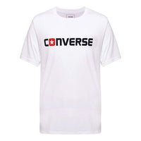 Men's Converse Pure Cotton Alphabet Short Sleeve White 10001970-A01