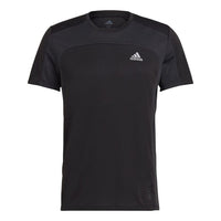 adidas Heat Rdy Tee Colorblock Reflective Logo Running Sports Short Sleeve Black GK4301