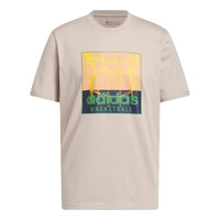 adidas Chain Net Basketball Graphic T-shirt 'Wonder Taupe' IC1863