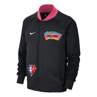 Nike San Antonio Spurs Casual Sports Logo Long Sleeves Jacket Black DB2471-010