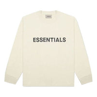 Fear of God Essentials FW20 Long Sleeve Logo Tee 'Cream' FOG-FW20-342