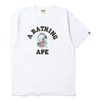 A Bathing Ape Plaid Small Short Sleeve Tee 'White' 1G30-110-046