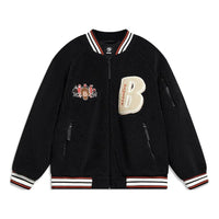 Li-Ning BadFive Graphic Fleece Baseball Jacket 'Black' AFMT017-2