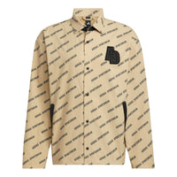 adidas Logo Print Loose Fit Jacket 'Beige Black' IB2746