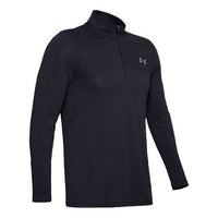 Men's Under Armour Seamless 1/2 Zipper Sports Long Sleeves T-shirt Black 1351452-001