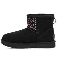 (WMNS) UGG Classic Mini Stud II Rivets Snow Boots Black 1119101-BLK