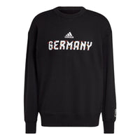 adidas Solid Color Brand Round Neck Long Sleeves Hoodie Men's Black HD6352
