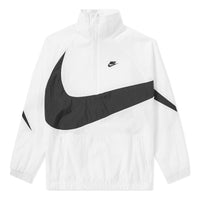 Nike Swoosh Half-Zip Jacket 'White Black' AJ2696-100