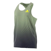 Men's adidas Stripe Logo Gradient Casual Sports Carbon Black Vest HK5635