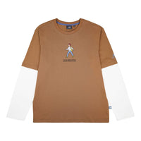 New Balance x Zero Per Zero Colorblock Long Sleeve Tee 'Brown White' NDA47013-BEI