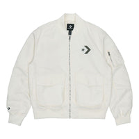 Converse SS22 Logo Loose Sports Retro aviator Jacket Couple Style White 10024169-A01