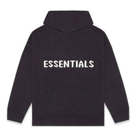 Fear of God Essentials FW20 Knit Logo Hoodie 'Black' FOG-FW20-332