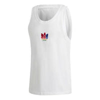 adidas originals Embroidered Logo Retro Sports Vest White GE0855