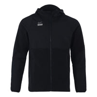Men's Nike Solid Color Zipper Hooded Reflective Logo Printing Jacket Autumn Black DM1296-010