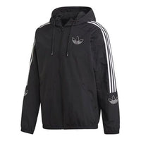 adidas originals Casual Sports Zipper Hooded Jacket Black ED4688