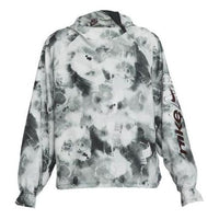 (WMNS) Nike Air Dri-FIT Colorblock Splash Ink Alphabet Running Sports Hooded Pullover Jacket Smoke Gray DM7550-010