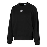 (WMNS) PUMA Better Classic Relaxed Crew 'Black' 673570-01
