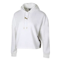 (WMNS) PUMA Metallic Nights Hoodie 'White Gold' 587148-02