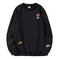 Nike Embroidered Round Neck Pullover Sweaters Autumn 'Black' DJ6915-010