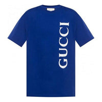 Gucci Large Logo Printing Short Sleeve Blue 565806-XJB2V-4118