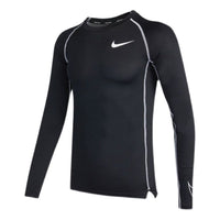 Nike Pro Dri-fit Athleisure Casual Sports Round Neck Long Sleeves Black DD1991-011