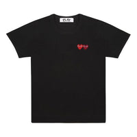 (WMNS) COMME des GARCONS PLAY Double Hearts Tee 'Black' AZ-T225-051-1