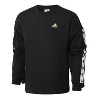 adidas Logo Print Casual Collar Sports Men's Black GL2215