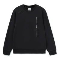 Li-Ning Gym Series Alphabet Embossing Round Neck Pullover 'Black' AWDR671-1