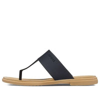 (WMNS) Crocs Tulum Flip 'Black' 206752-00W