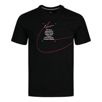 Nike Alphabet Printing Casual Loose Round Neck Short Sleeve Black BV7074-010