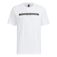 adidas TH Refbar Tee Alphabet Pattern Printing Sports Short Sleeve White HE9949