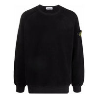 STONE ISLAND Fleece Crewneck Sweatshirt 'Black' 751560234-V0029