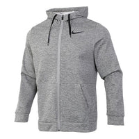 Men's Nike Therma Casual Sports Cardigan Training Fleece Lined Hooded Jacket Gray CU6232-063