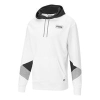 PUMA Rebel Color Match Knitted Sports Hooded Sweater White 588868-02