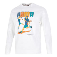 PUMA Tennis Club Graphic Long Sleeve Tee 'White' 538658-02