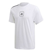 adidas M 3S Tape Tee Sports Round Neck Short Sleeve White FL3605