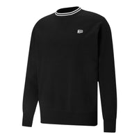 PUMA Small Logo Crew Neck Sweatshirts 'Black White' 531426-01