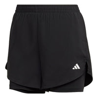 (WMNS) adidas AEROREADY Made for Training Minimal Two-in-One Shorts 'Black' HN1044