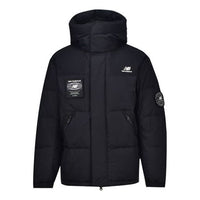New Balance Warm Hooded Down Jacket 'Black White' NPA43131-BK
