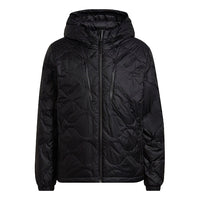 adidas originals Sports Zipper hooded Long Sleeves Down Jacket Black H13586