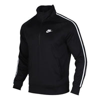 Nike Casual Half Zipper Stand Collar Sports Pullover Black CJ4393-010