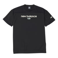 New Balance Linear Logo Honeycomb Mesh T-shirt 'Black' AMT45072-BK