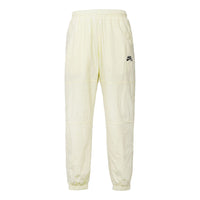 Men's Nike Logo Pattern Loose Bundle Feet Sports Pants/Trousers/Joggers Beige CW7716-113